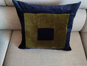 Povlak na polštáře patchwork sametový 5ks -JAKO NOVÉ - 2