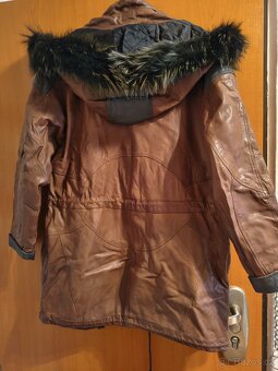 Kožená dámská zimní bunda zateplená velikost 44-46 - 2