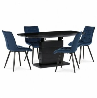 Černý rozkládací stůl HT-420 pro jídelnu - 2