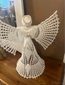 Anděl háčkovaný- vánoční dekorace - 2