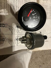 Motometer tlak oleje čidlo+budík,veterán, Rarita-nepoužité - 2