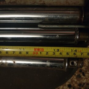 Pumpičky kovové, alu, chrom a šedobílá 37 - 40cm - 2