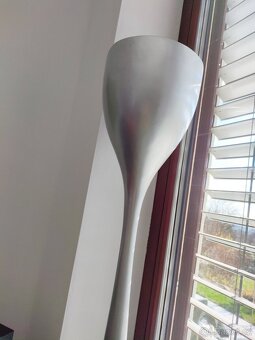 Designová stojací lampa stříbrná - 2