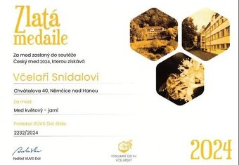 Med od včeliček 2025 - 2