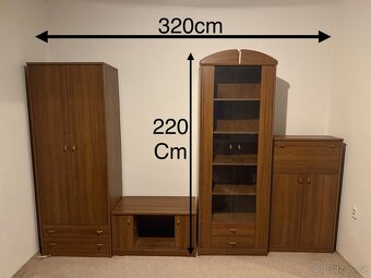 Obývací stěna 3m ořech - 2
