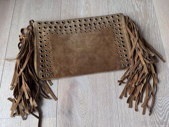 Kabelka Prada Brown Suede Fringe Clutch - Original - 2