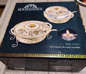 Porcelánový ohřívač jídla / mísa na polévku - 2