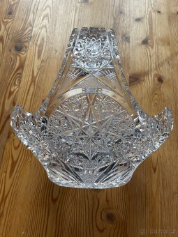 Skleněná broušená mísa na ovoce - 2