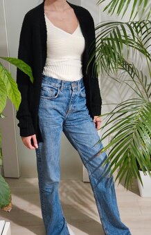 Černý svetr, kardigan vel s - 2