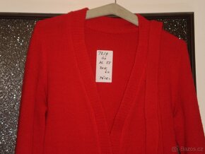 svetr dámský - kabátek volný s páskem - 2