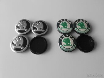 ŠKODA - krytky do středů alu. kol - 56mm - 2