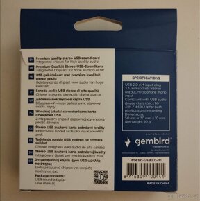 Externí zvuková karta - USB A - 2