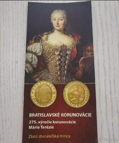 100€/2016 - Mária Terézia - 275. výročie korun. v Bratislave - 2