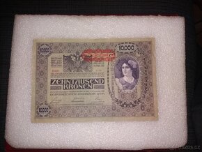 10.000 korun 1918, vzácnější vydání, velmi pěkný stav, nejvy - 2