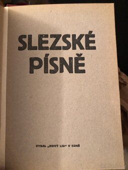Kniha Slezské písně z r.1920 - 2