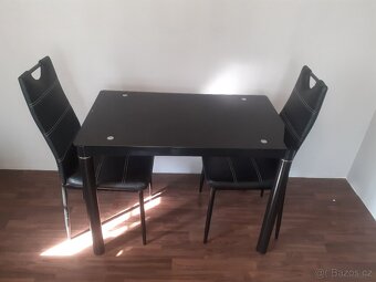 Skleněný stůl + 2 židle - 2