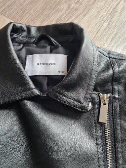 Dětská koženková bunda - křivák, vel. 134 - 2