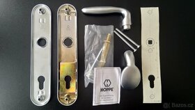 Bezpečnostní kování HOPPE klika/koule bílá, široký štítek - 2