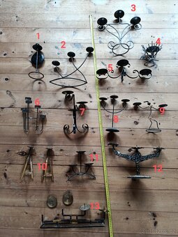 13 ks svícnů - svícínků - 2