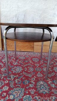 Stolek retro, s kovovými ohýbanými nohami - 2