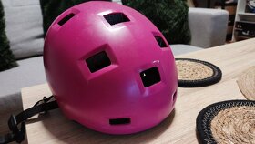 Dětská helma na kolo, inline brusle OXELO, v. 52-54, růžová - 2