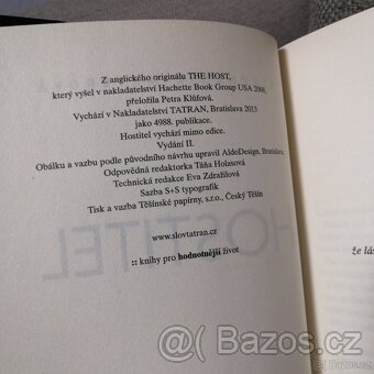 Hostitel (Stephenie Meyer) filmový přebal 2. vydání - 2