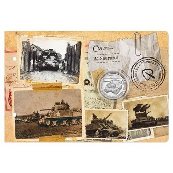 Stříbrná mince Obrněná technika - M4 Sherman proof - 2