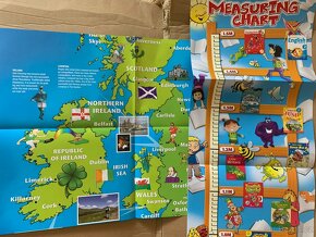 Mapa Británie a Irska a angl. metr na zeď pro děti - 2