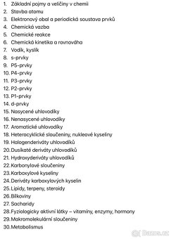 Vypracované maturitní otázky z biologie a chemie - 2