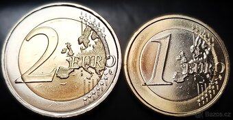 2 eura a 1 euro Monako 2024 UNC vzácné - 2