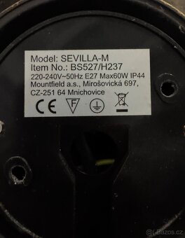 NÁSTĚNNÉ ELEKTRICKÉ OSVĚTLENÍ SEVILLA, MOSAZ - 2