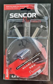 593 - SCART kabel SENCOR Premium 0,8m - NOVÝ - 2