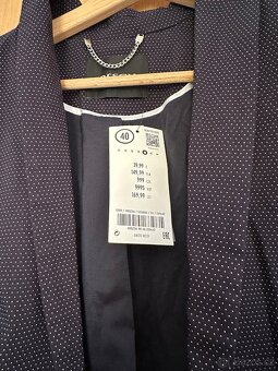 Dámské sako tmavě modré s puntíky - 2