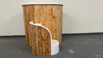 Ochlazovací káď s víkem ,schůdky k sauně - 2