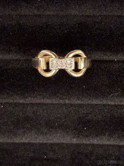 Zlatý dámský prsten 14 kt. 585 váha 2,11 g zlato - 2