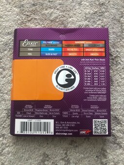 Struny pro akustická kytara Elixir 80/20 bronze .12 nové - 2