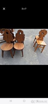 Prodam dreveny stul+6 zidli - 2