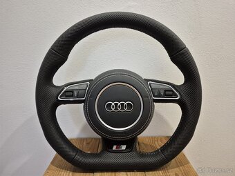 AUDI VOLANT CELO-PERFOROVANY - BIELE PREŠIVANIE - 2