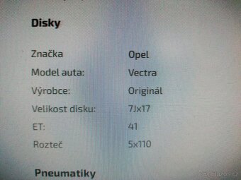 ALU kola Opel Vectra 5x110 R17 - 2