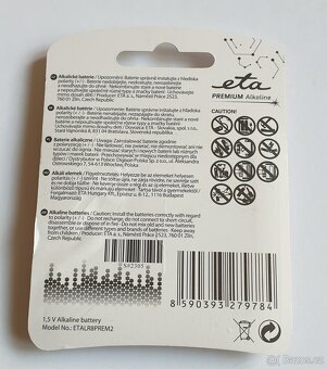 Baterie alkalická ETA PREMIUM AAAA, blistr 2ks - 2