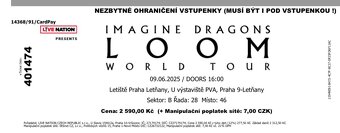 Vstupenky Imagine Dragons Praha 9.6.2025 - 2