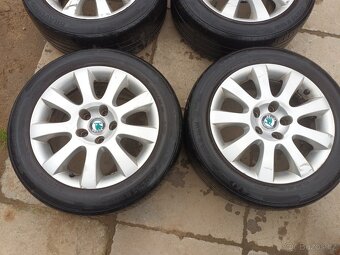 4ks Alu kola original Škoda 5x112 R16 - 2