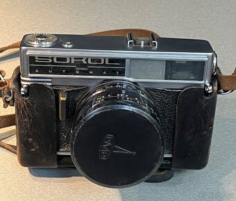 Ruský fotoaparát Sokol Automat + Industar-70 2,8/50 + pouzdr - 2
