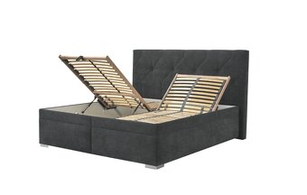 Postel s polohovacím roštem GELA – antracitová, 180×200 - 2