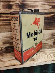 Plechovka od oleje mobiloil - 2