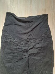 Plátěné těhotenské kalhoty - 2