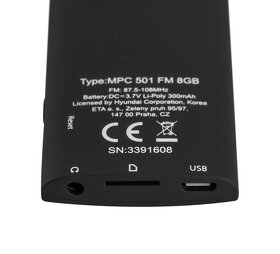 MP3 přehrávač Hyundai MPC 501 GB8 FM B černý - 2