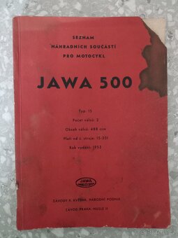 Jawa 500 OHC katalog - 2