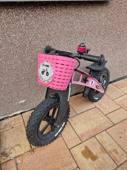FIRSTBIKE - růžový s košíčkem a adaptérem na snížení - 2