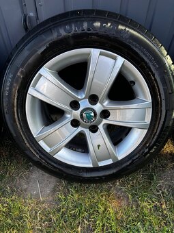 Prodám Alu r15 5x112 s letní pneu 195/65 - 2
